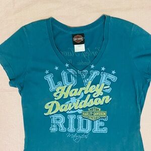 Harley-Davidson Teal Short Sleeve Tee